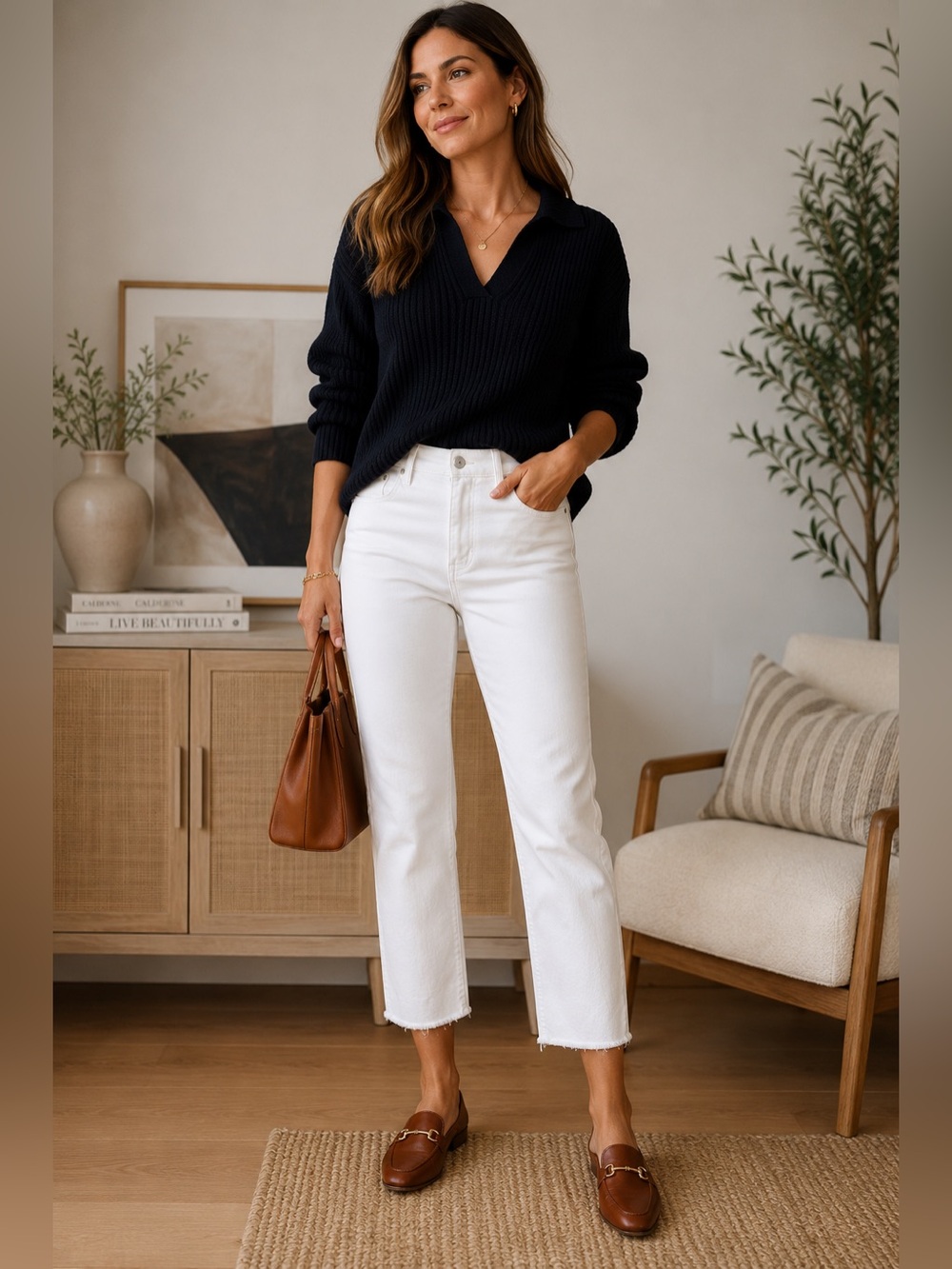 Anthropologie Pilcro Script Crop Jeans 31 White High Rise Raw Hem Stretch